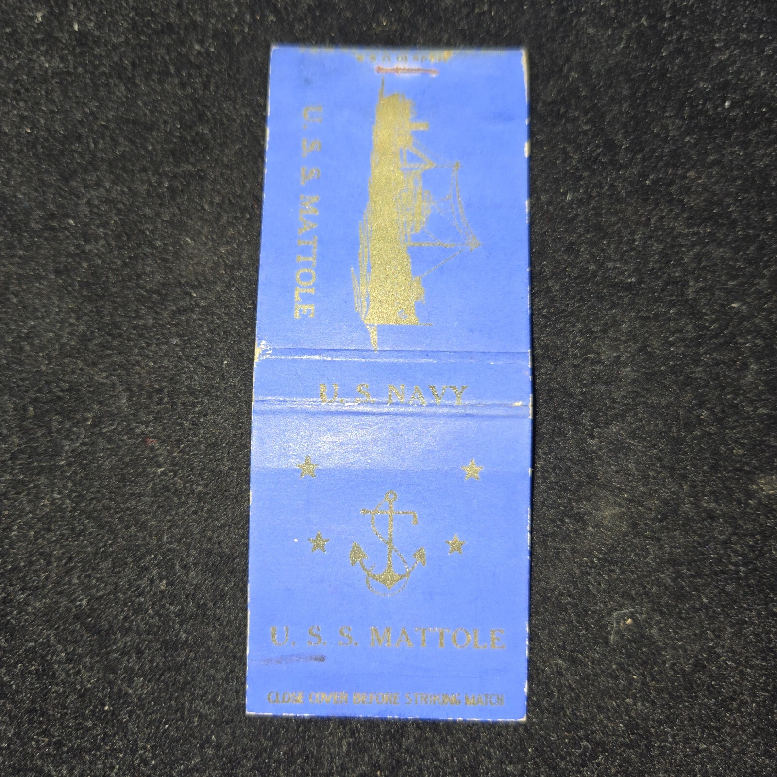 WWII ? U.S. Navy Ship MATCHBOOK COVER NO MATCHES USS MATTOLE