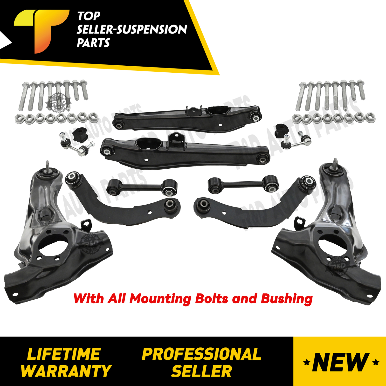 BRAND NEW REAR SUSPENSION REPAIR KIT+ BOLTS FOR JEEP PATRIOT 06-17 2WD FWD