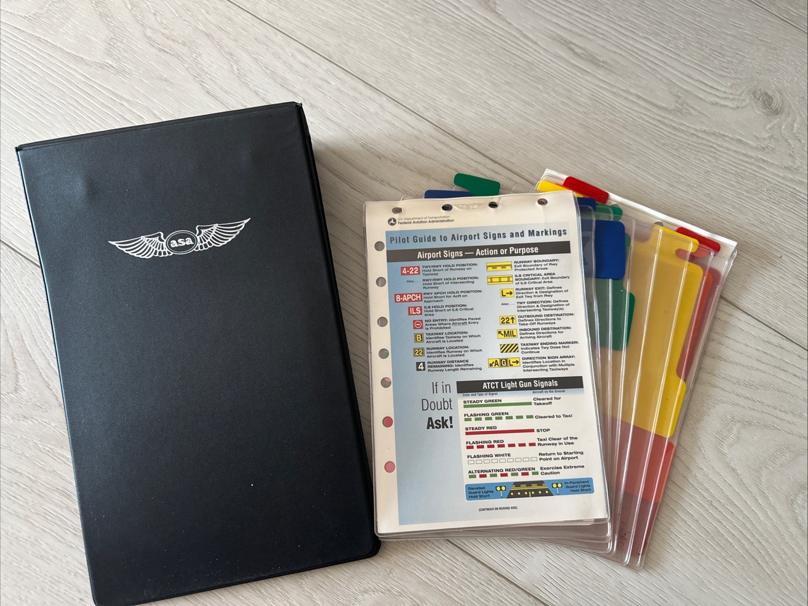 ASA 4-Ring NOS/NACO Approach Plate Binder ASA-AP-BD-NOS Aviation Pilot Notebook