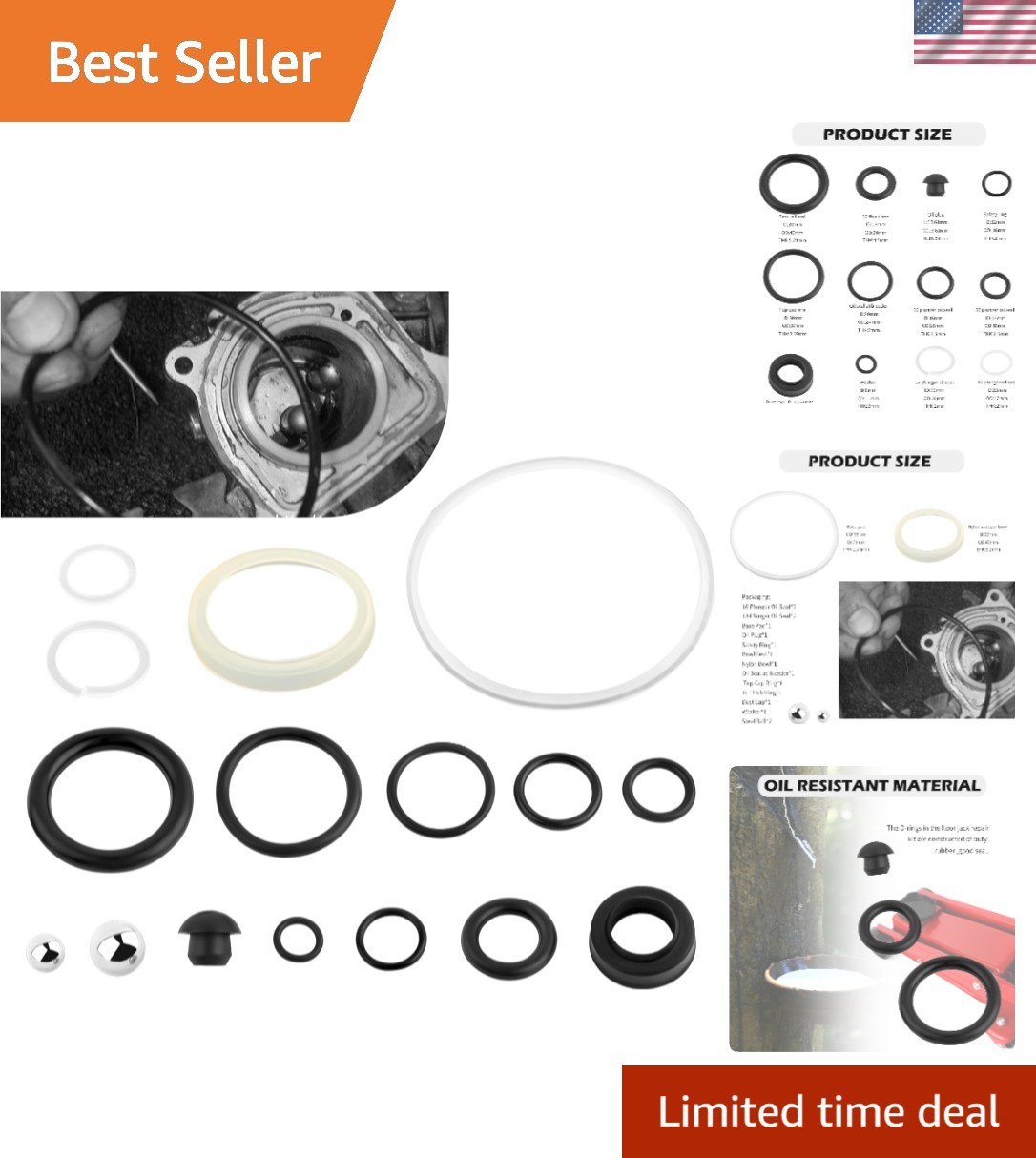 Essential 16PC Floor Jack O-Ring Kit – Reliable Hydraulic Sealing for Safety