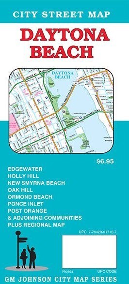 City Street Map of Daytona Beach, Florida, by GMJ Maps (2021)