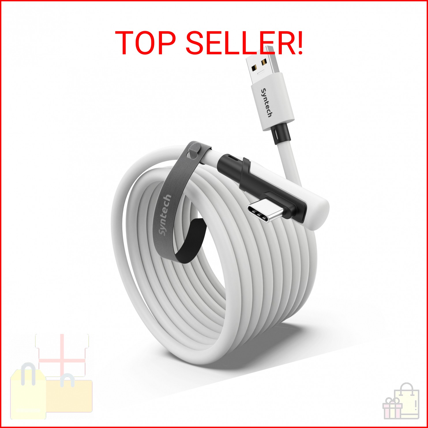 Syntech Link Cable 16FT for PCVR Compatible with Oculus/Quest 3/Meta Quest 3S, Q