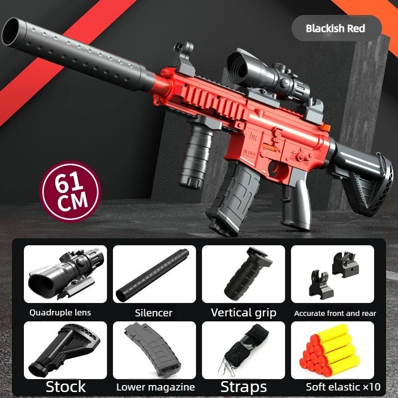 M416 Manual Soft Ammo Toy Gun Kids Single Shot Assault Rifle Christmas Gift