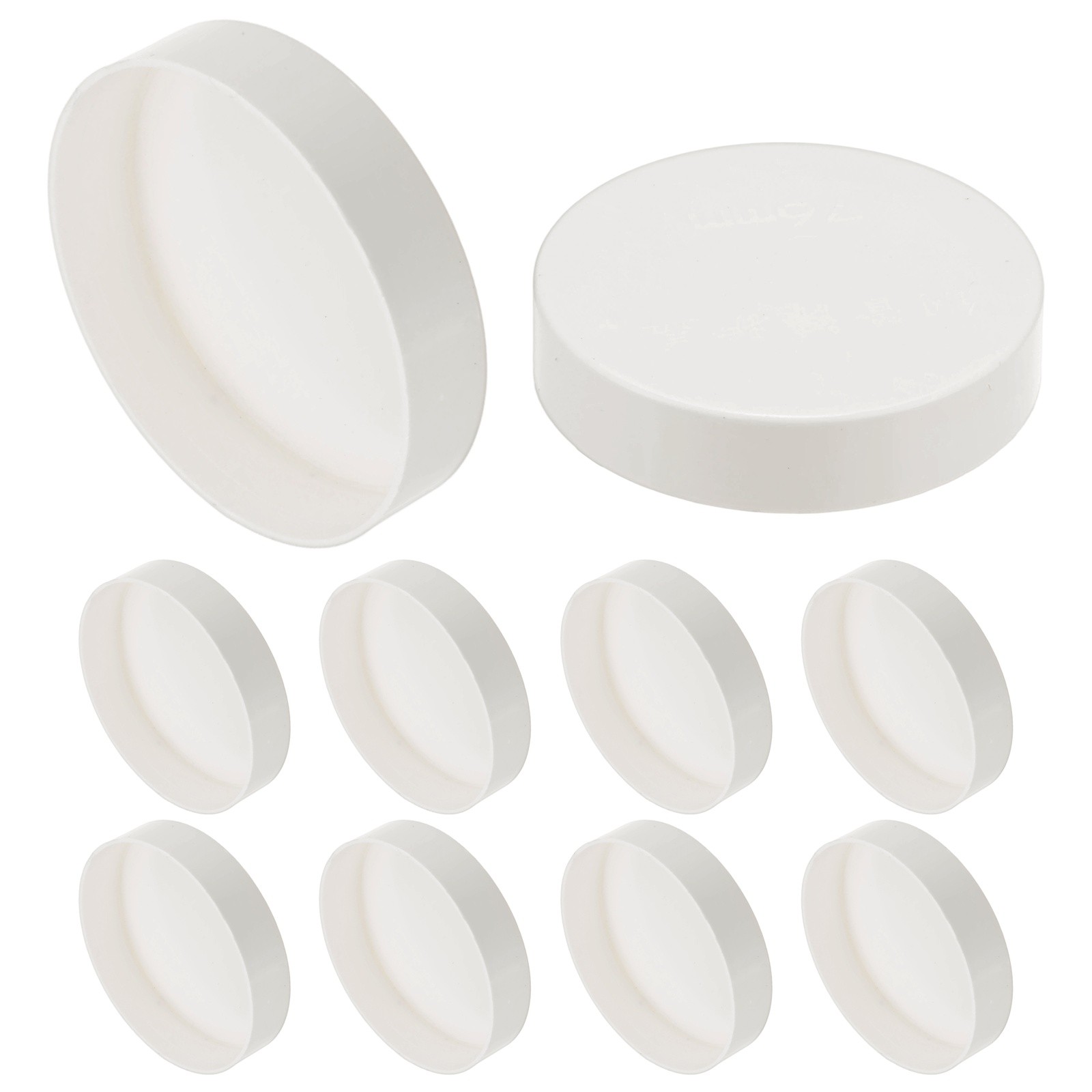 10-Pack PVC Pipe End Cap Plug, 3 Inch PVC Plug Coupling Pipe Fitting Socket