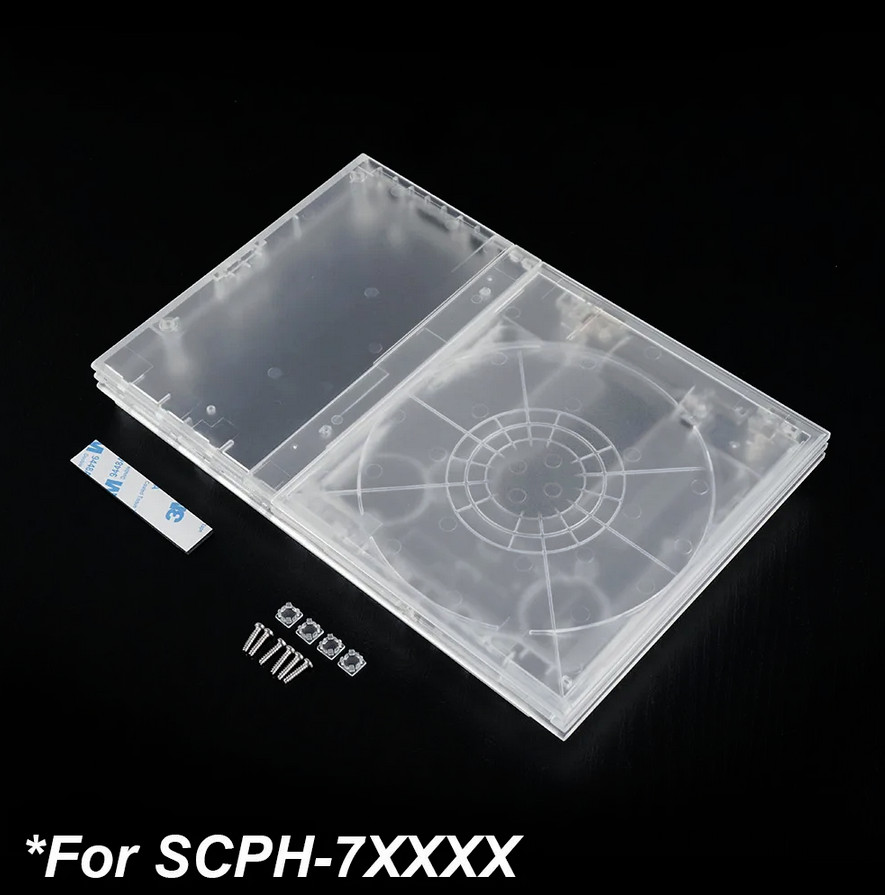 Playstation 2 Slim PS2 Full Replacement Console Shell Housing Transparent Clear