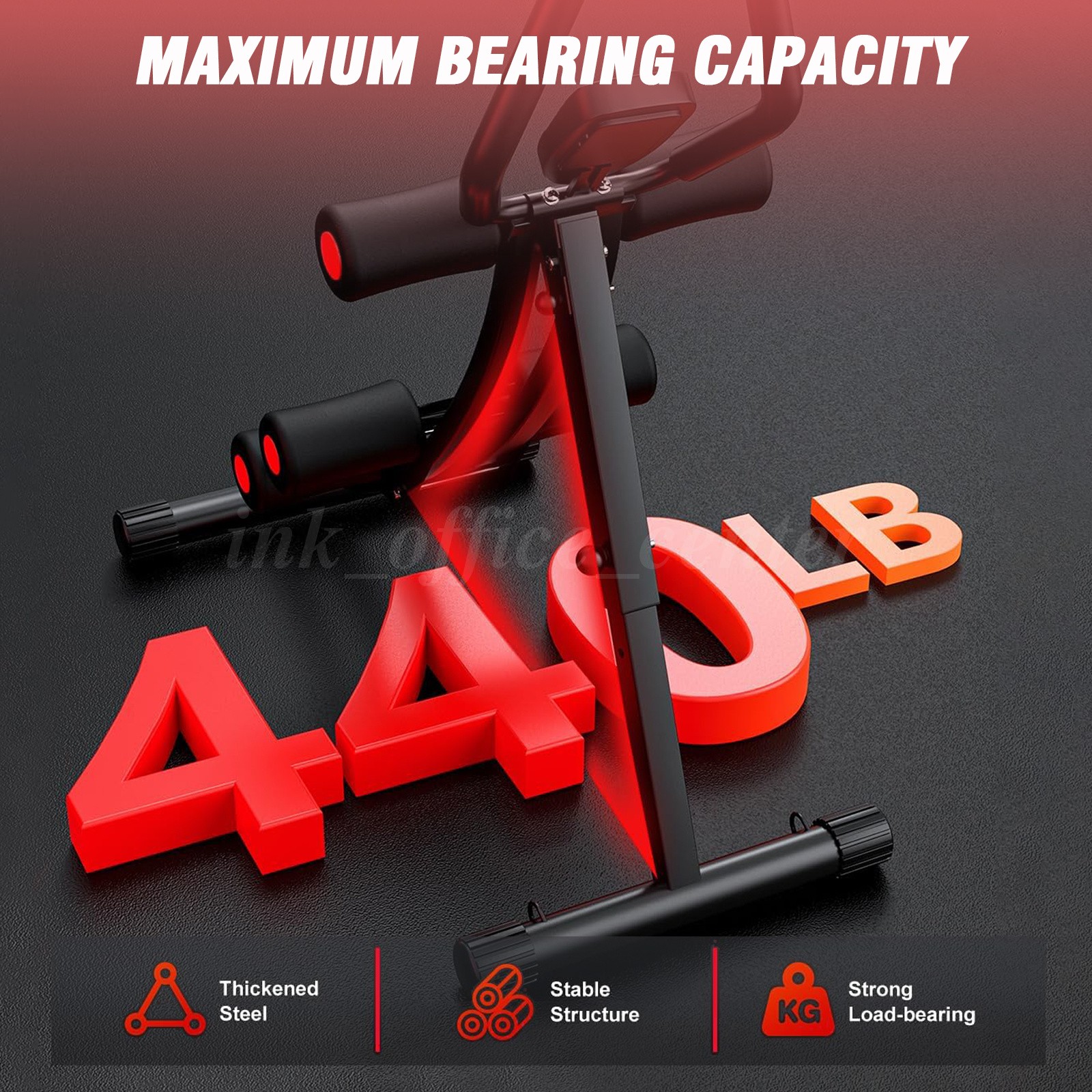 Adjustable Height Single Track Abdominal Trainer Foldable 440lbs Capacity