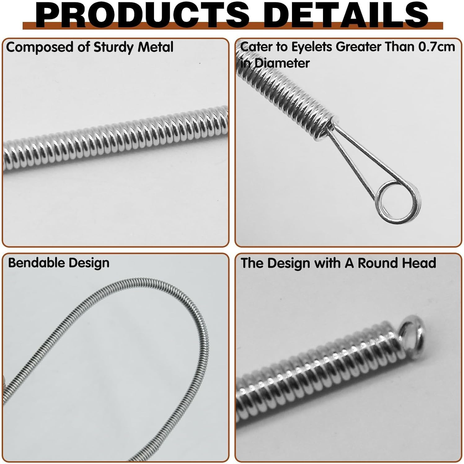 3-Piece Spring Drawstring Threader Tool for Hoodies and Apparel