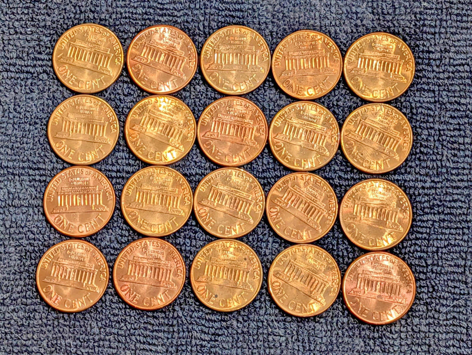 1962-P BU Lincoln Pennies from OBW roll