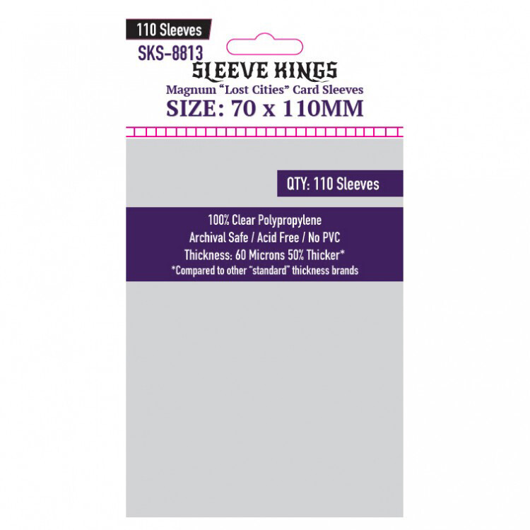 SKS8813 Sleeve Kings Deck Protector Sleeves: Magnum Lost Cities 70x110mm (110)