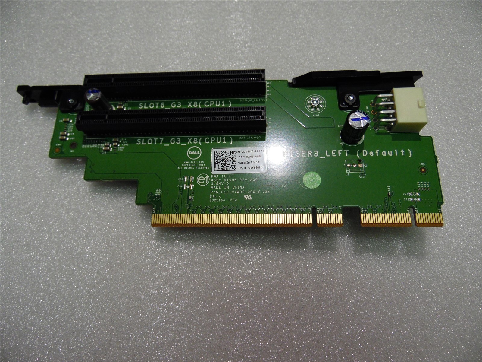 DELL POWEREDGE SERVER R730 SLOT 6 7 RISER 3 PCI-e CARD DT9H6