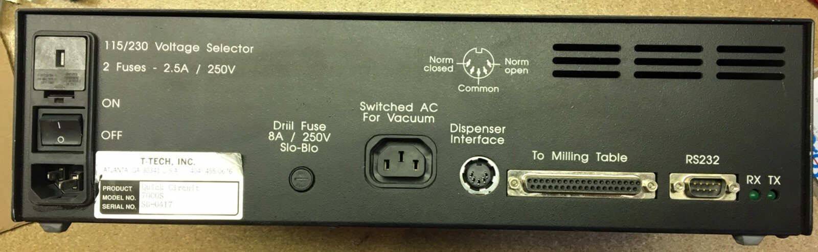 T-TECH QUICK CIRCUIT 7000 PCB ROUTER SYSTEM CONTROLLER