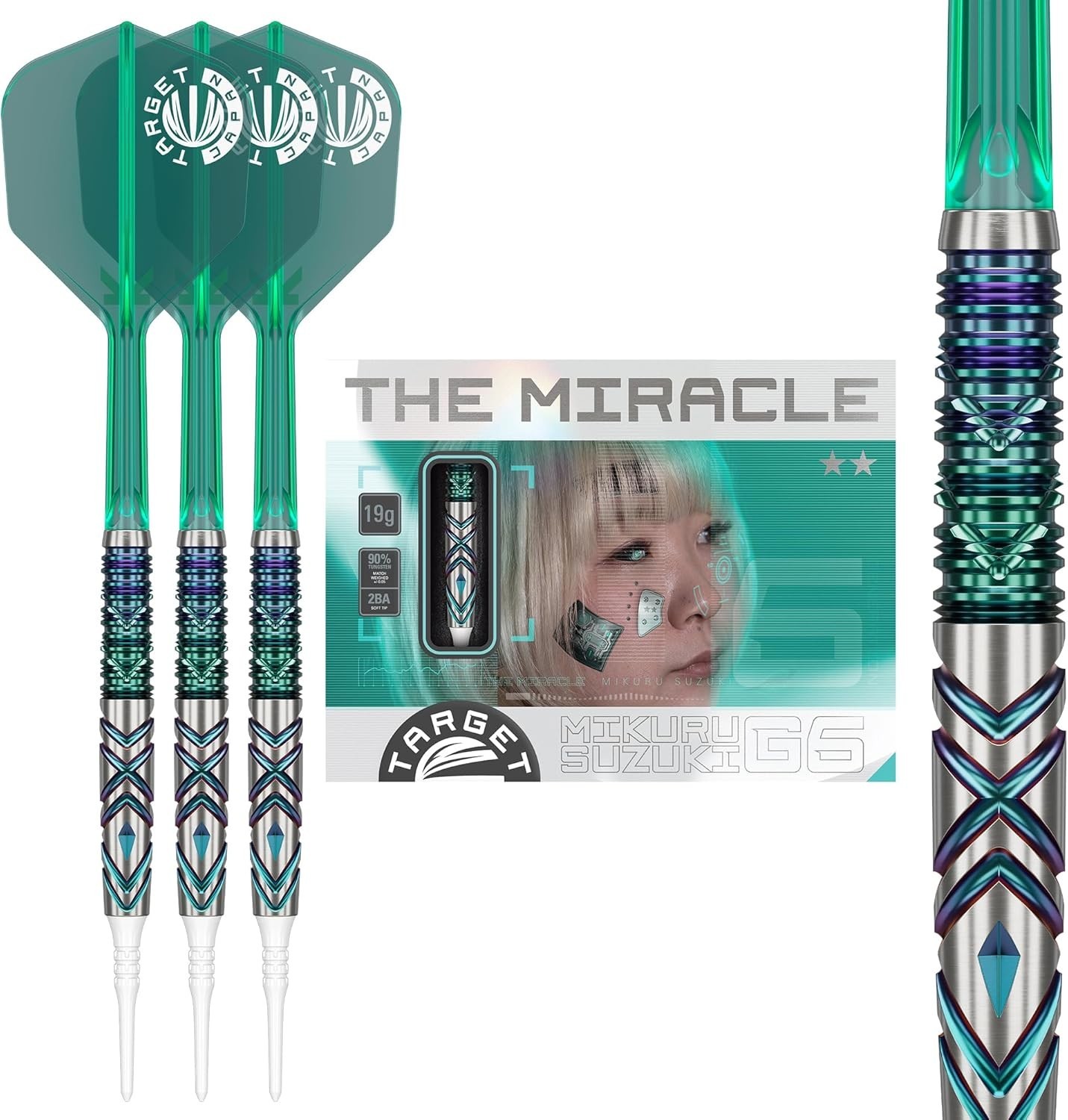 Target Japan THE MIRACLE G6 LITE 2BA SOFT TIP DARTS by Miku Suzuki tad6704