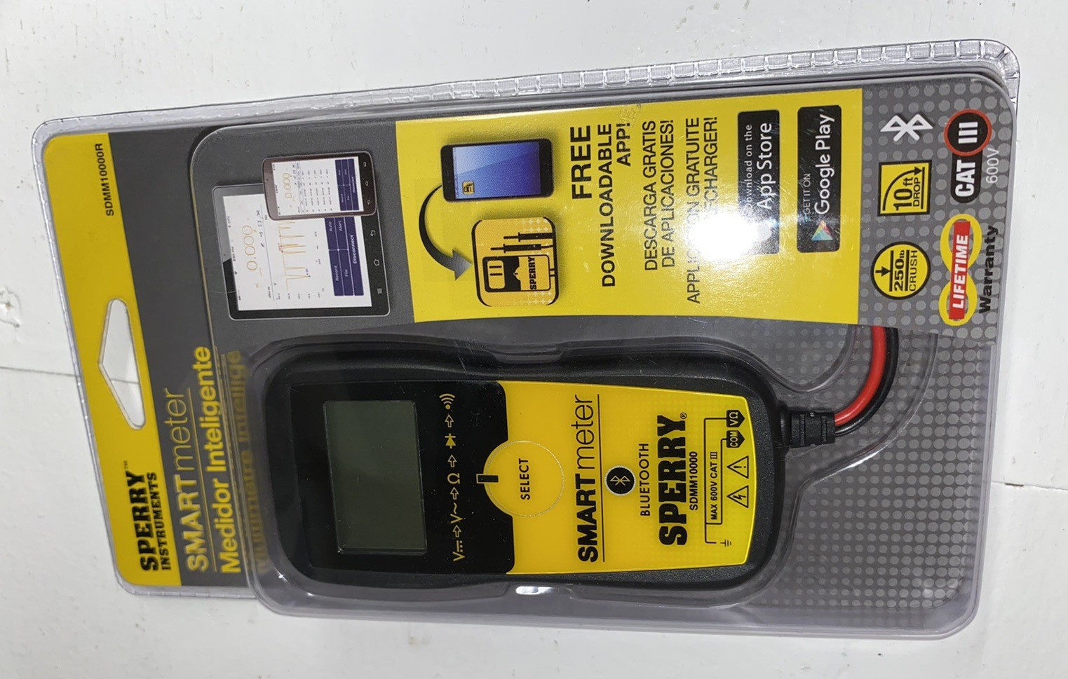 Sperry Instruments SDMM10000R Digital Multimeter, 600 Max. Ac Volts, 600 Max.