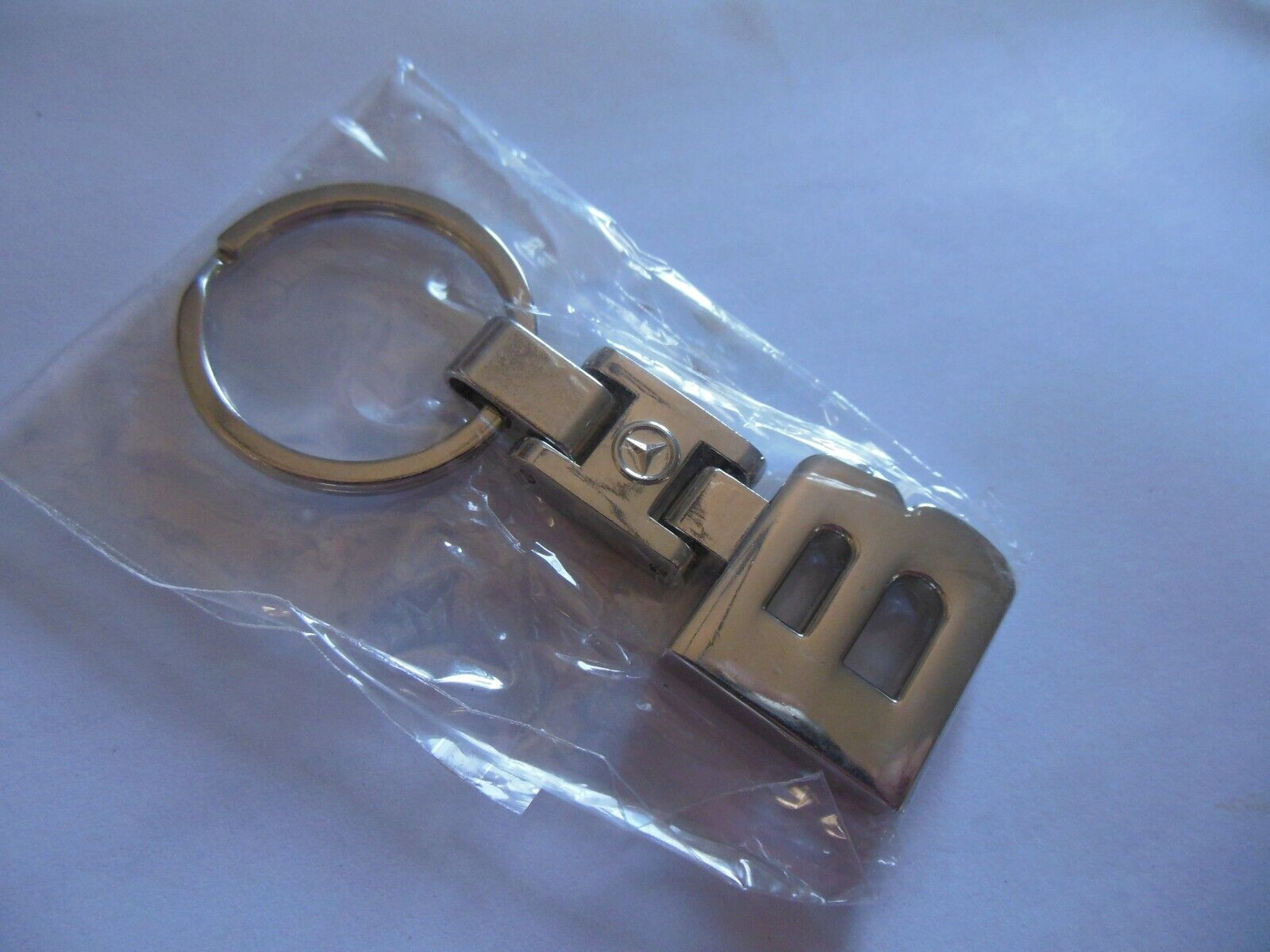 Capital  B  * First Name Initial  Keychain /  Chrome  Steel  }* Free  Shipping
