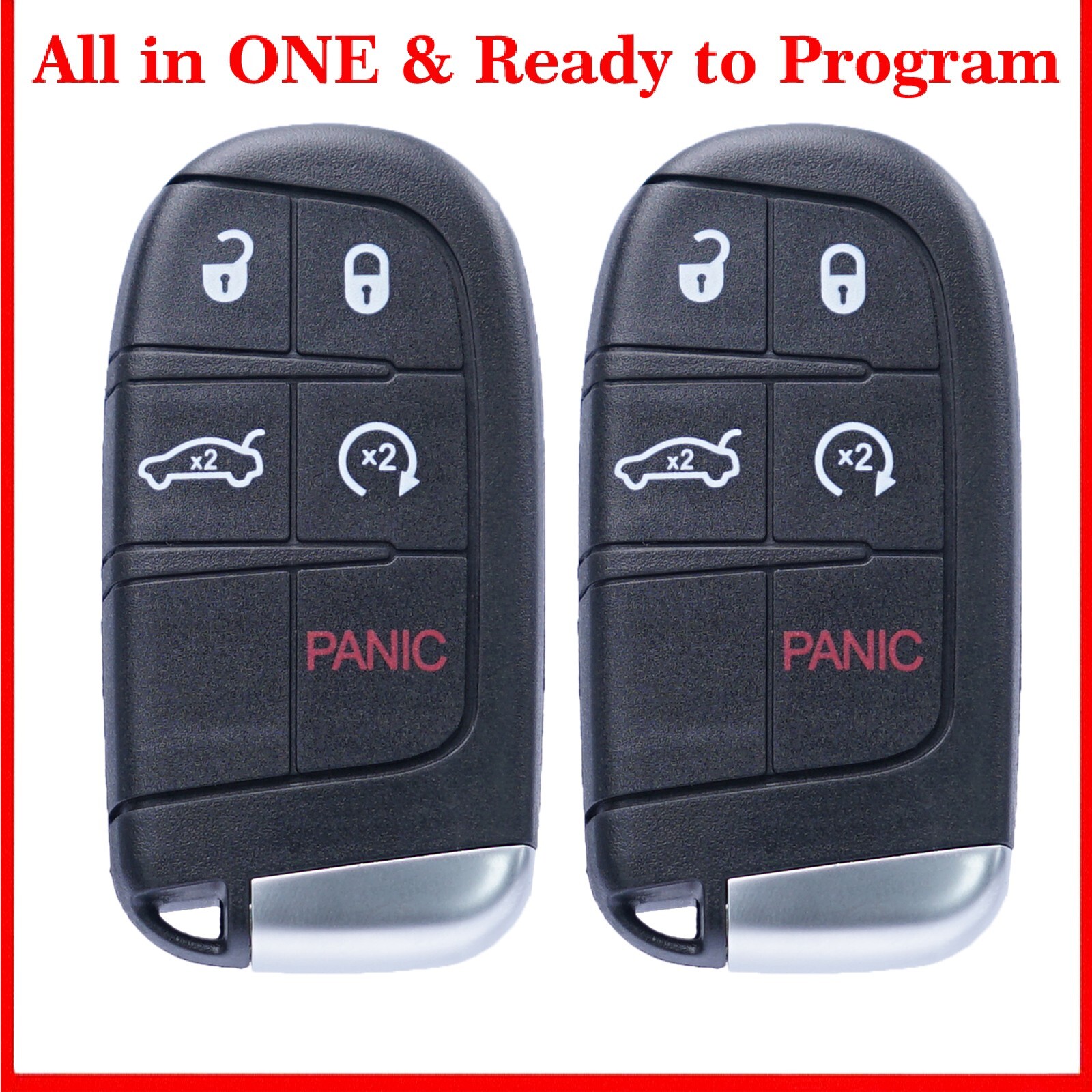 2 For 2011 2012 2013 2014 2015 2016 17 Dodge Charger Chrysler 300 Remote Key Fob