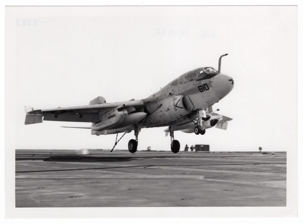 1970s-1980s Grumman EA-6 Prowler 610 Landing on Carrier 5x7 Original Photo
