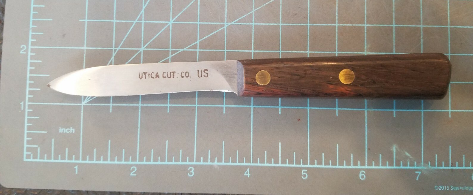 Vintage Utica Forge Steel Chef's Carving Knife Rosewood Handle - gw9