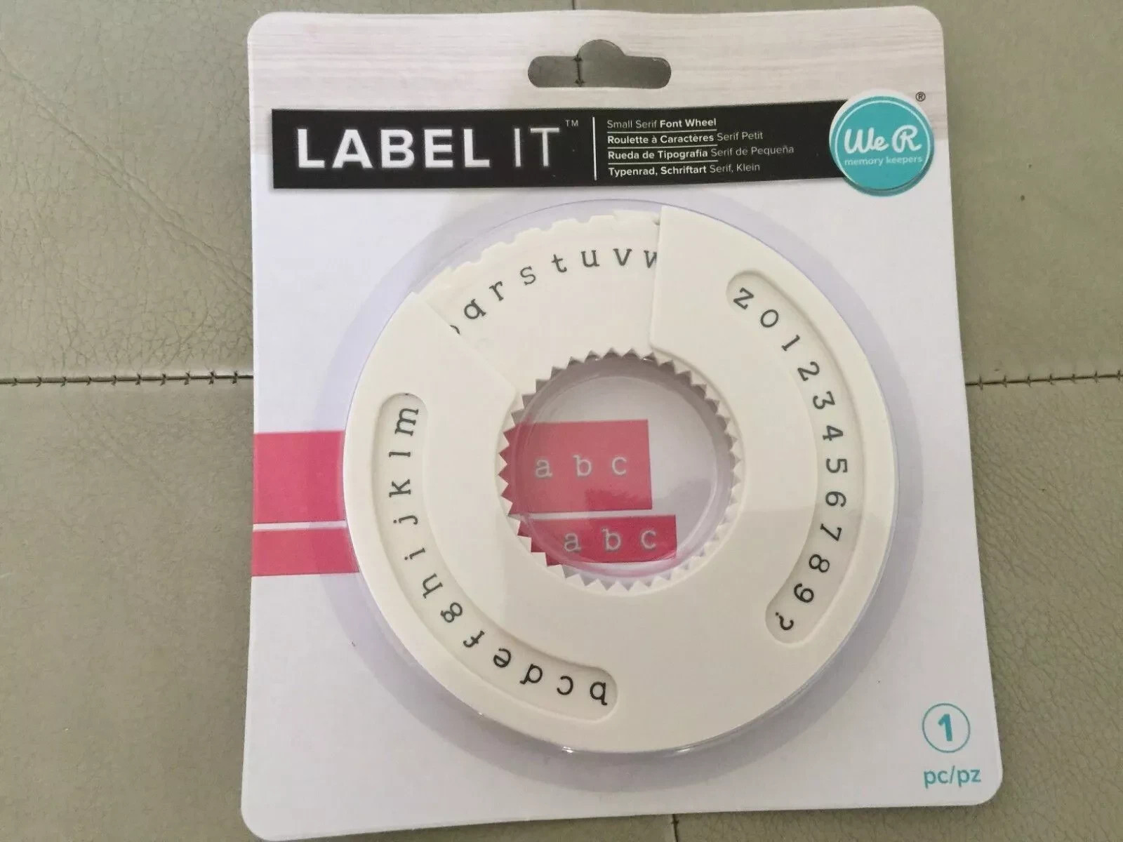 American Crafts We R Memory Keepers Label It Collection Lowercase Font Wheel New