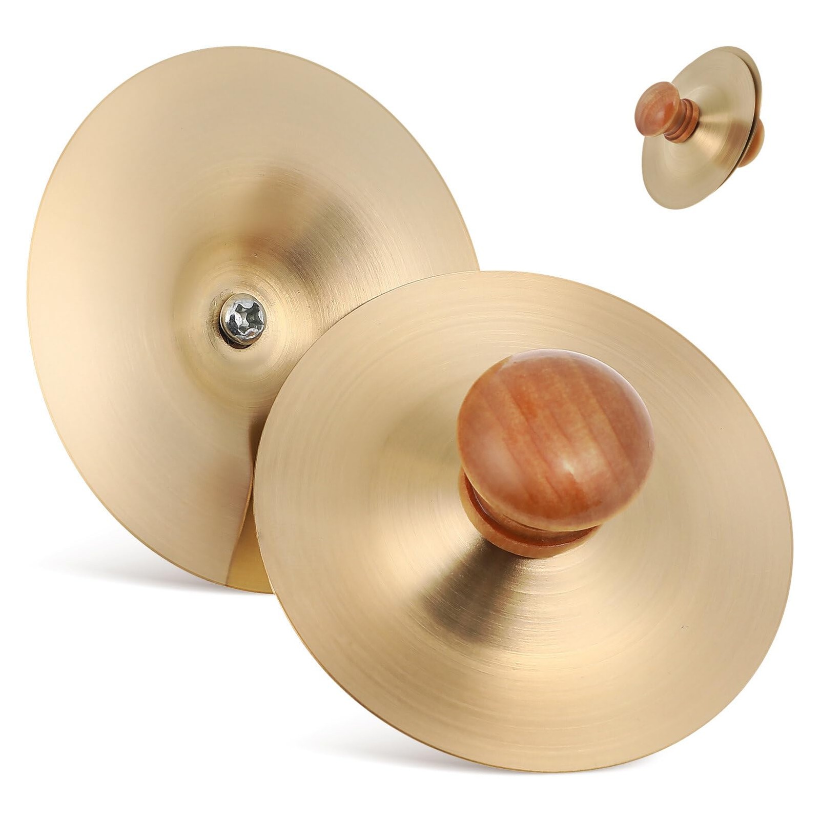 1 Pair Finger Cymbals: 7cm/2.75inch Brass Mini Hand Cymbals for Belly Dancing...