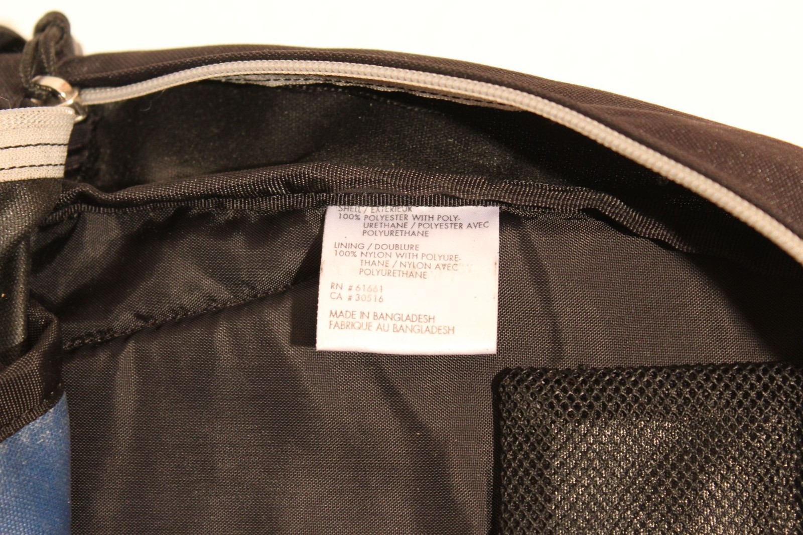 Vintage North Face Mopack Backpack Black & Blue Adjustable Straps & Side Pockets