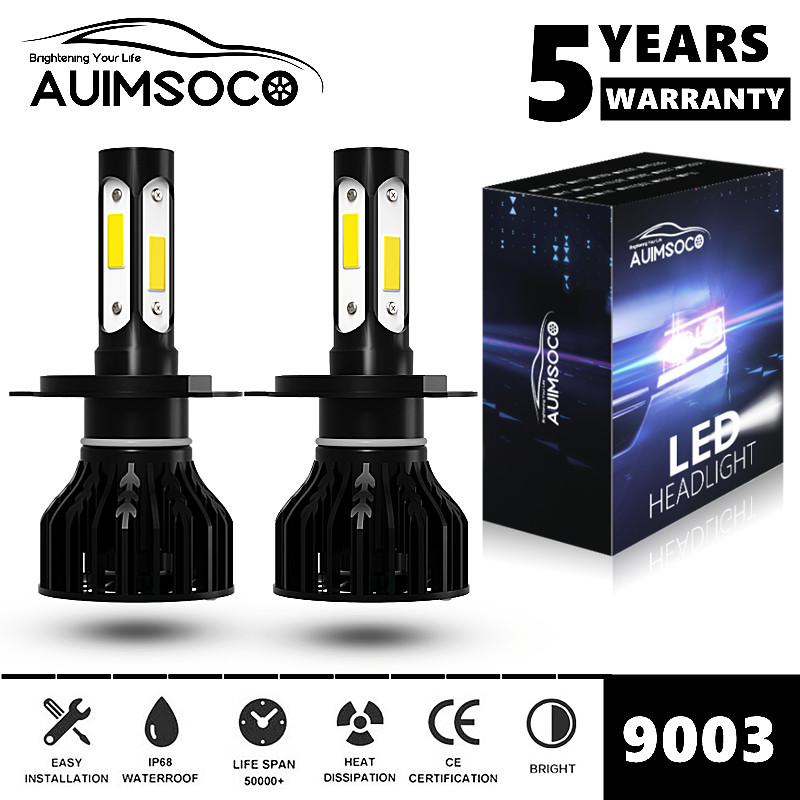 9003 H4 LED Headlight Bulbs Kit 10000W 1000000LM Hi/Lo Beam Super Bright White
