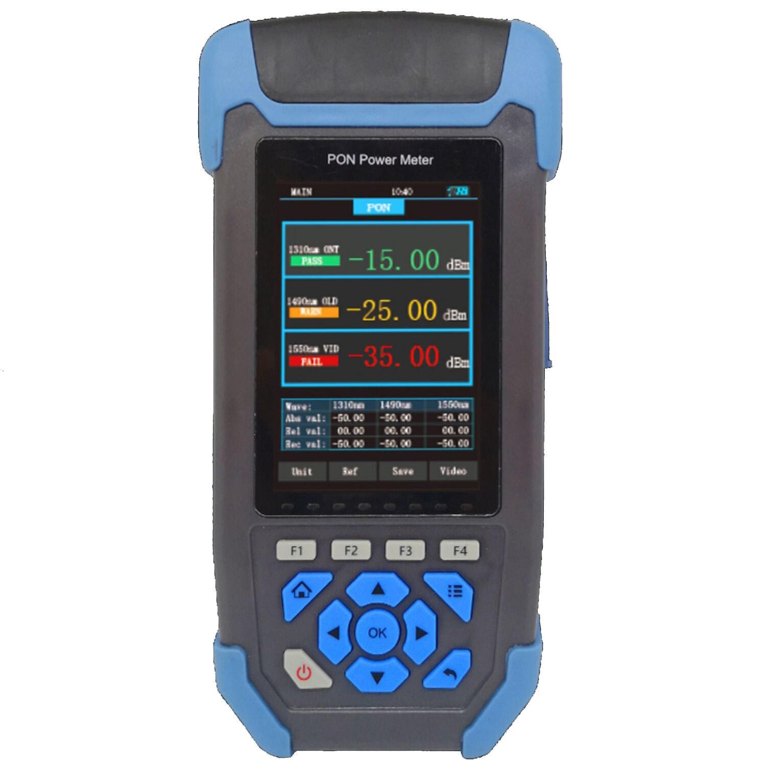 PON Optical Power Meter Handheld Fiber Optic Equipment Tester 1310/1490/1550nm