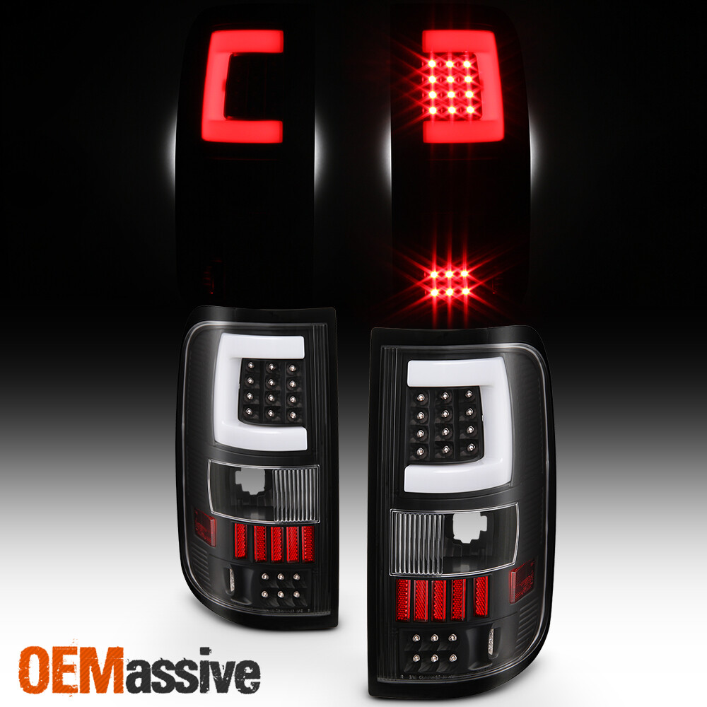 Fit 2004 2005 2006 2007 2008 Ford F150 LOBO LED Tube Black Tail Lights