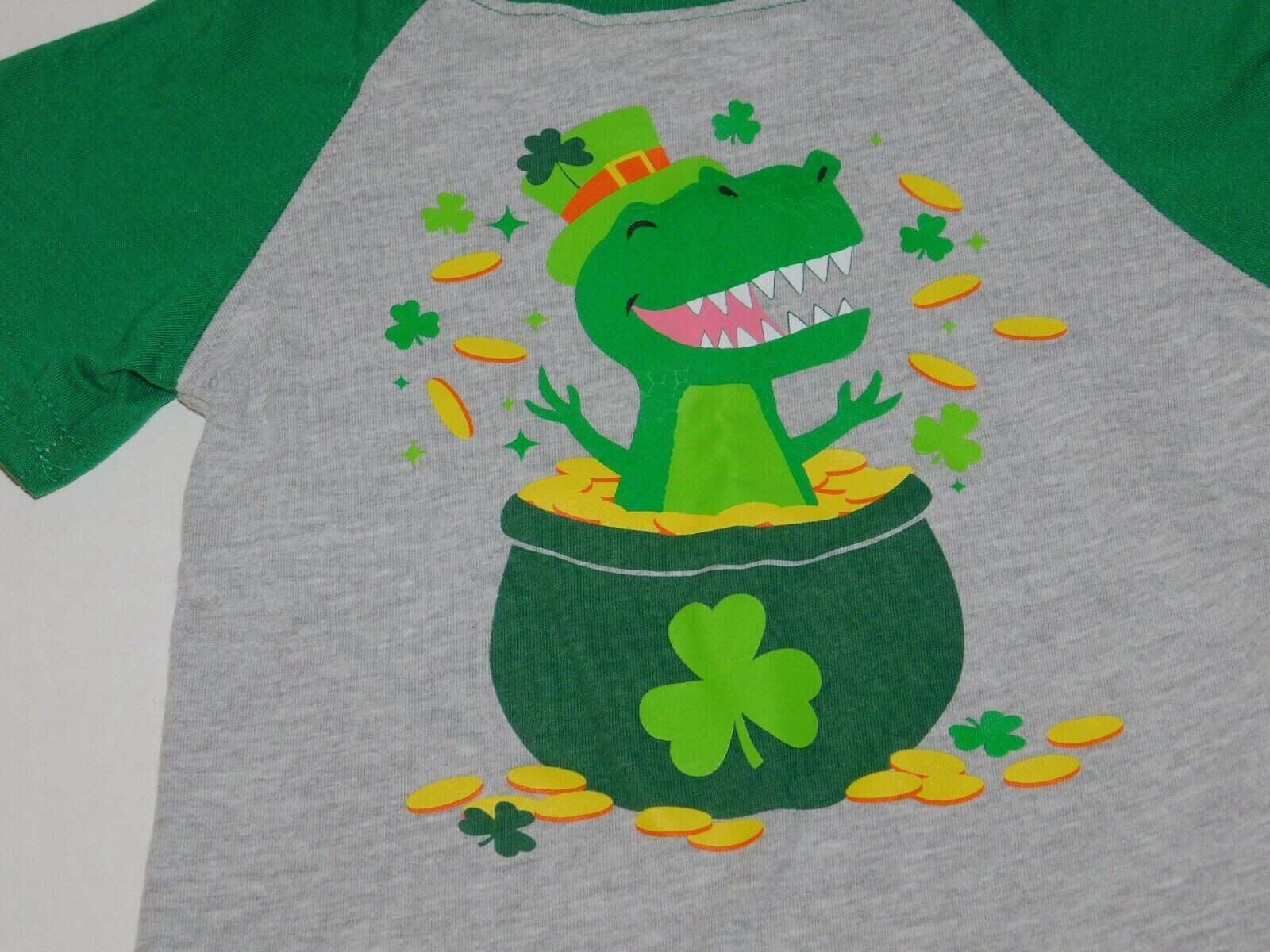 St Patricks Day Infant Toddler Boys 12 Months Dinosaur Shirt