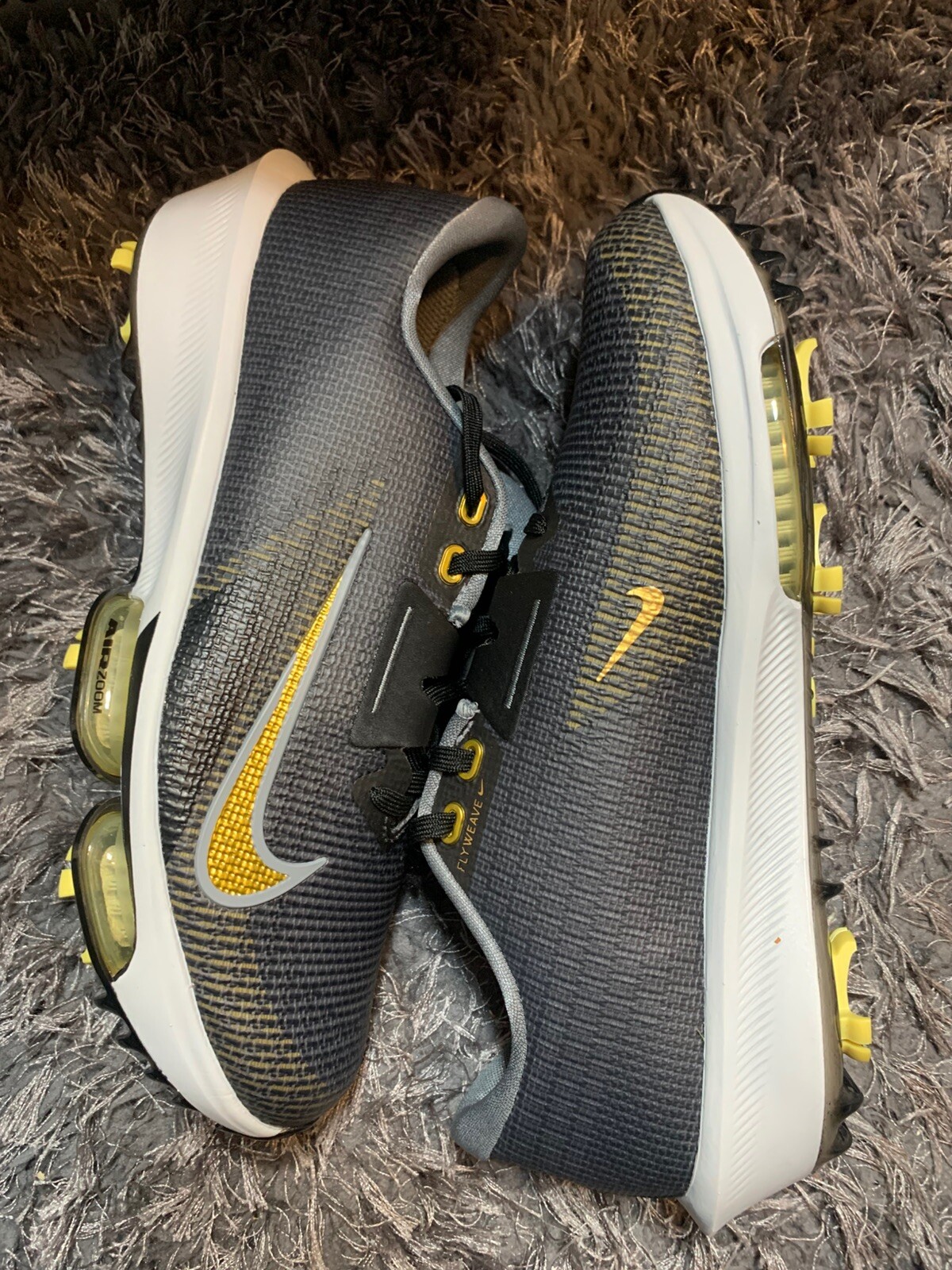 Nike Men’s 8.5 Zoom Infinity Tour 2 Golf Shoes Black/Grey/Gold FD0217-003 NEW
