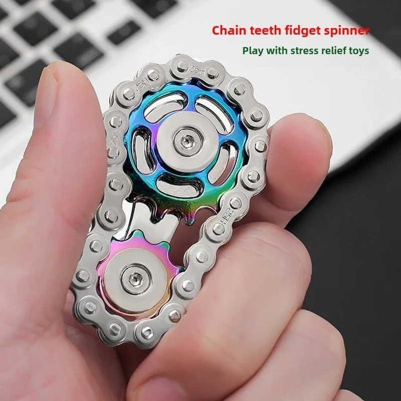 Metal Fidget Spinner Stress Relief Desk Toy Gear Hand Spinner for Adults