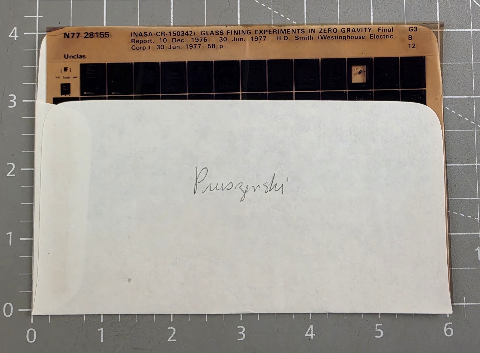 1976 NASA Microfiche Glass Fining Experiments in Zero Gravity
