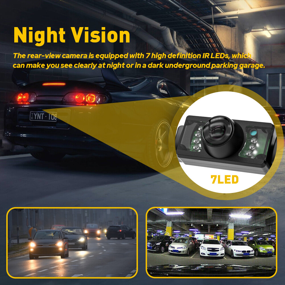 Car Rear View Camera Reverse Backup Camera Night Vision License Plate Waterproof
