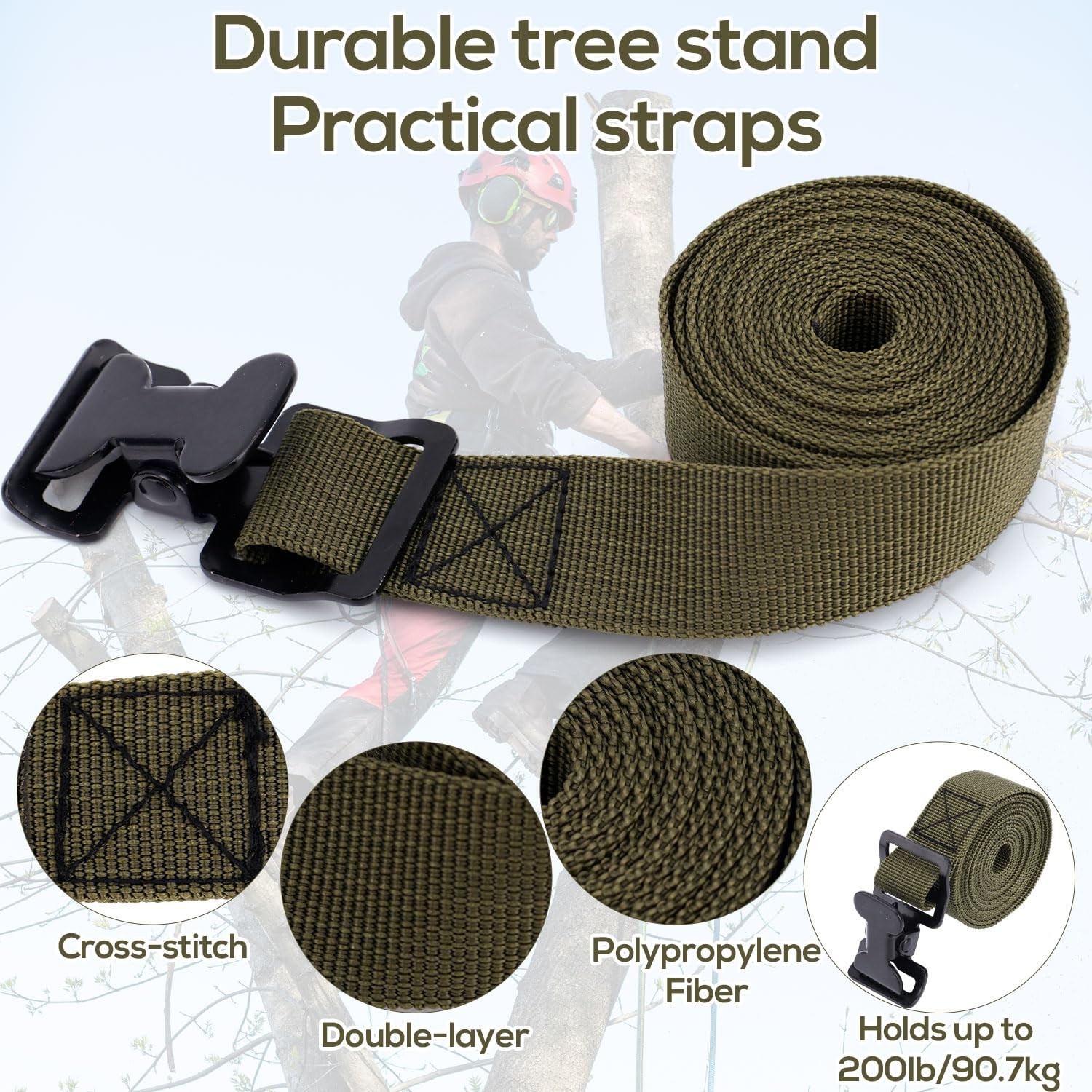 2pcs Tree Stand Utility Straps for Summit, Hang-On Tree Stand Backpack Harnes...