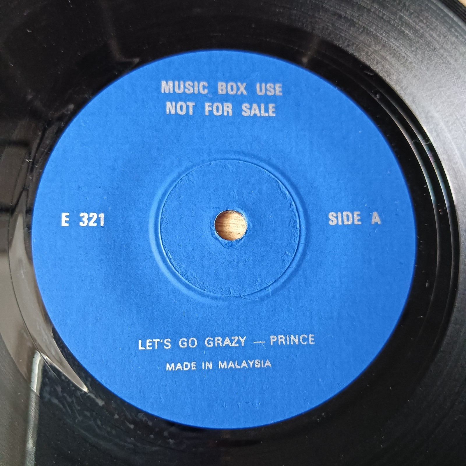 PRINCE Let's Go Crazy - Rare Malaysia Music Box Promo 45rpm 7" EP 321