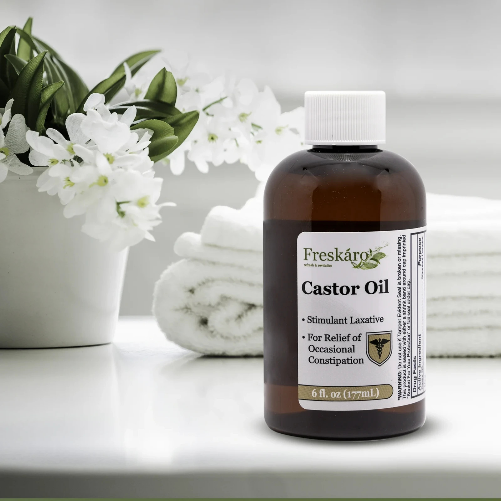 Freskaro Castor Oil Stimulant Laxative 6fl oz