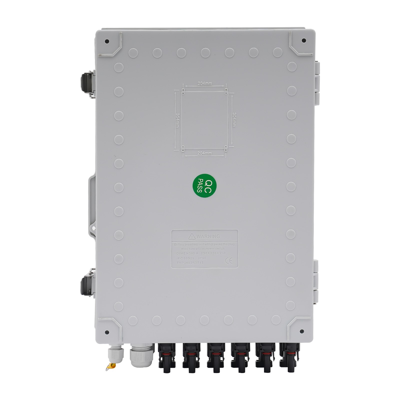 6 String PV Circuit Breaker Junction Box Solar Combiner Box For Solar System