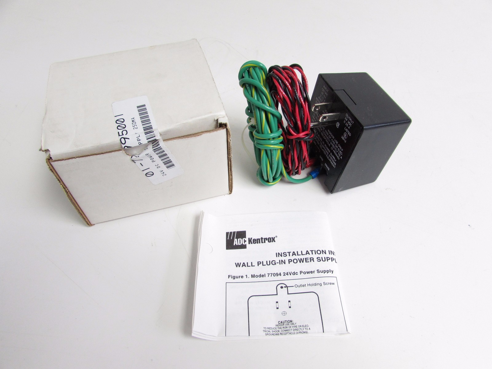ADC KENTROX 01-77995001 MODEL 77995 24VDC 250MA POWER SUPPLY 115VAC IN(LOT OF 2)