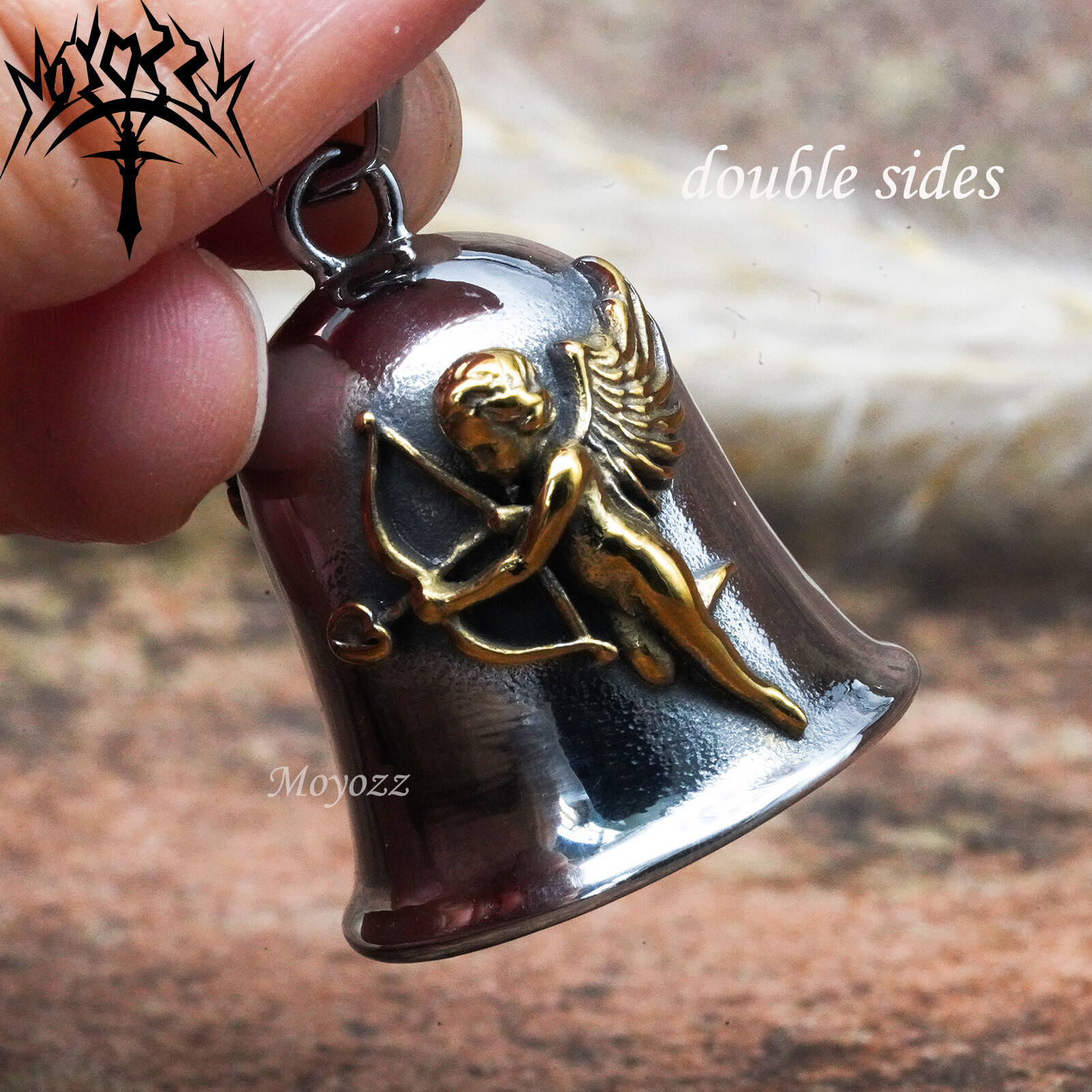 Motorcycle Bell Drive Safe for Biker Angel Gold Wing Cross Luck Gremlin Ride