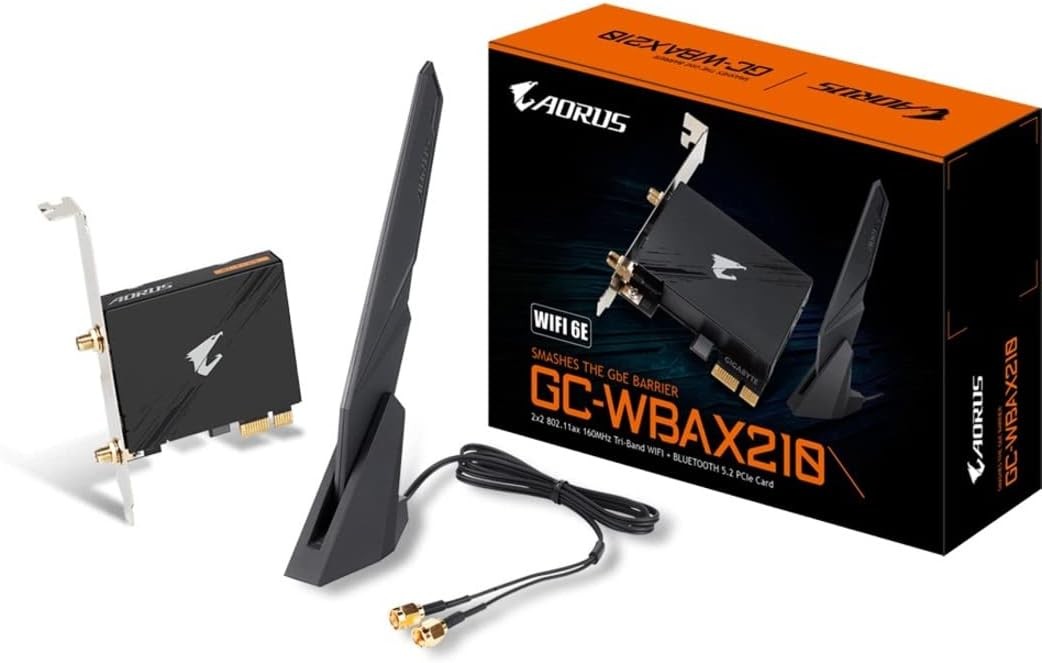 (Factory Refurbished) Gigabyte GC-WBAX210 WIFI + Bluetooth  PCIe expansion card