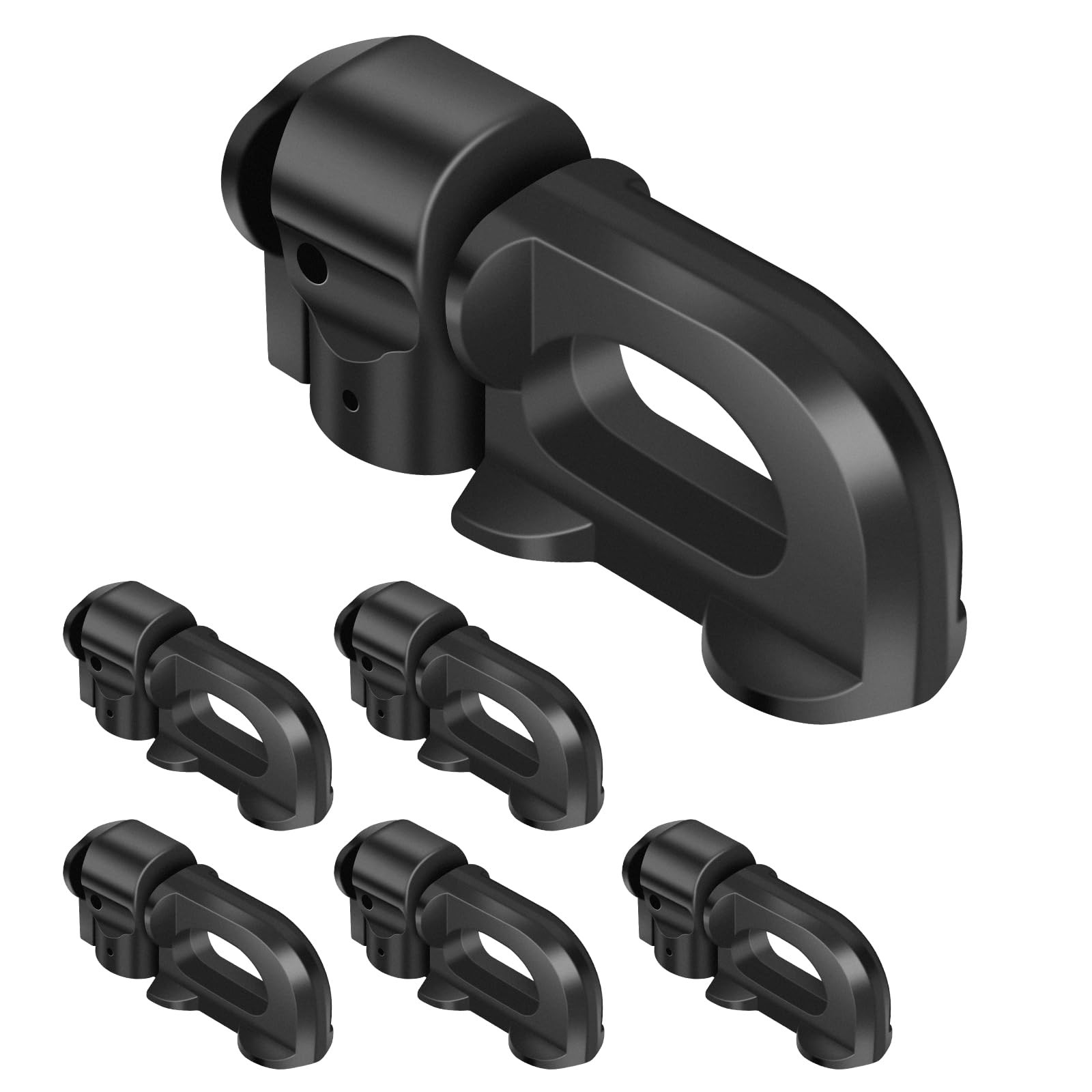 L-Track Double Stud Tie Down Fitting | Used with 4 inches by 3 inches, Black