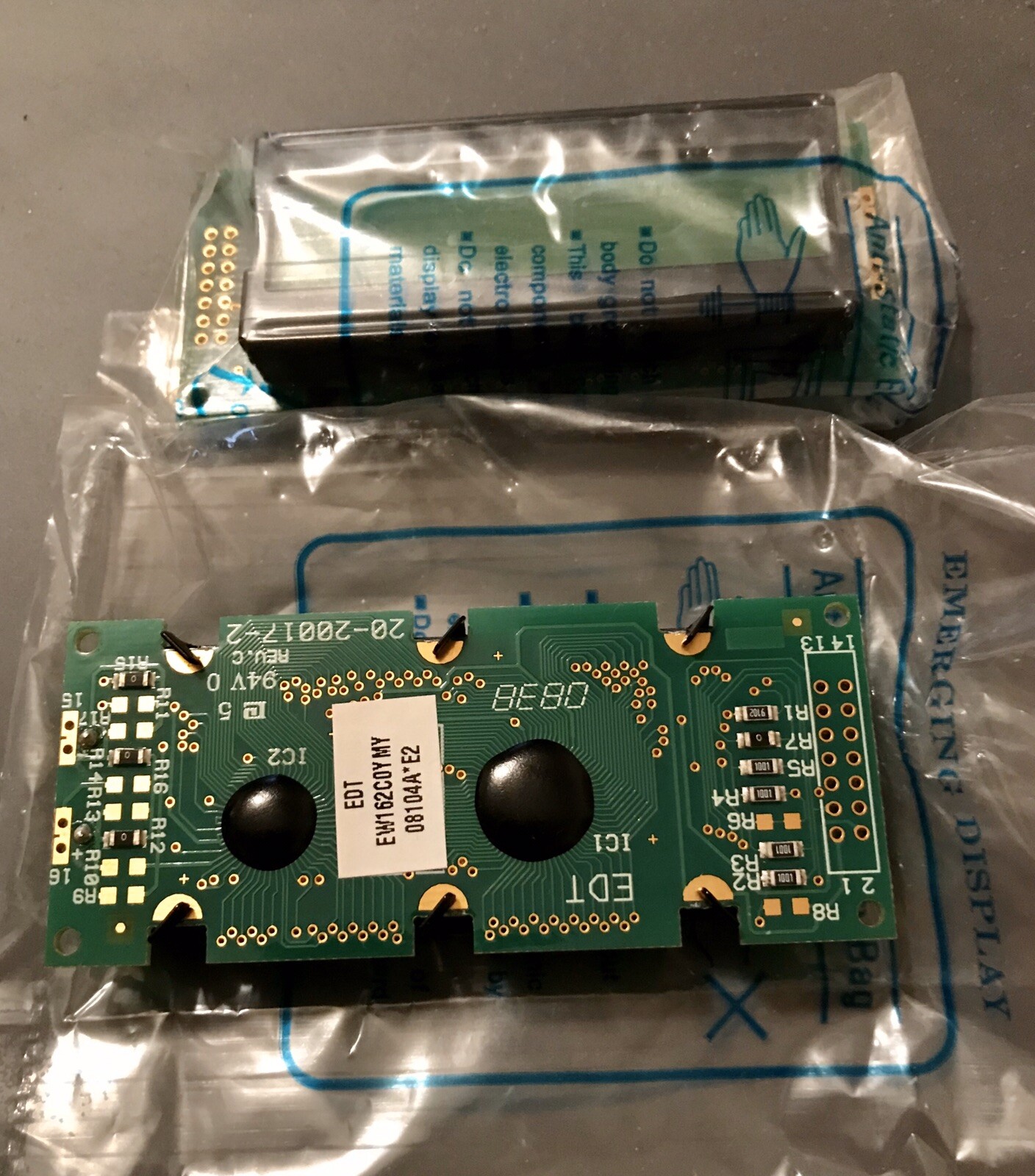 NEW EDT EW162G0YMY LED LCD Display Module.  Lot Of 2 Pieces.