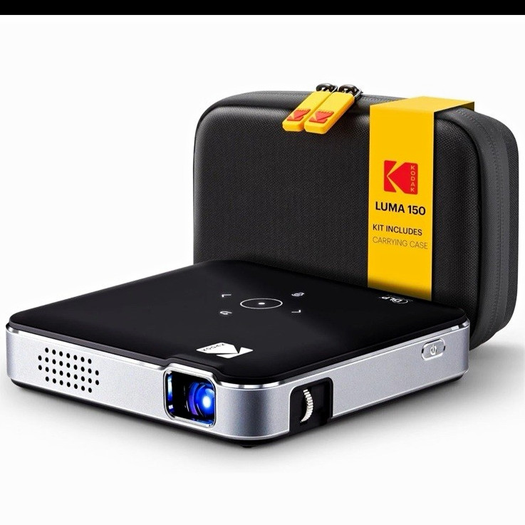 Kodak Luma 150 DLP Pico Projector 150 ANSI 1080p HDMI USB w/ Case, stand bundle