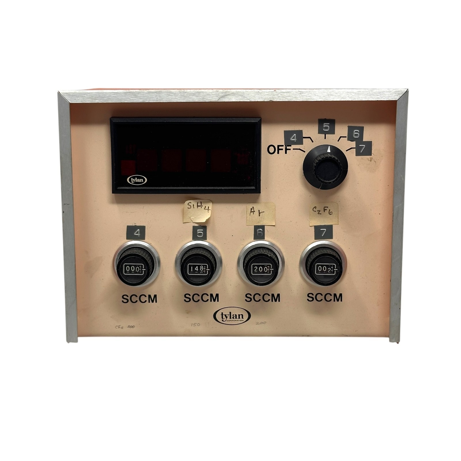 Tylan RO-14 Readout Box 4-Channel Mass Flow Controller Gas Control System 115V