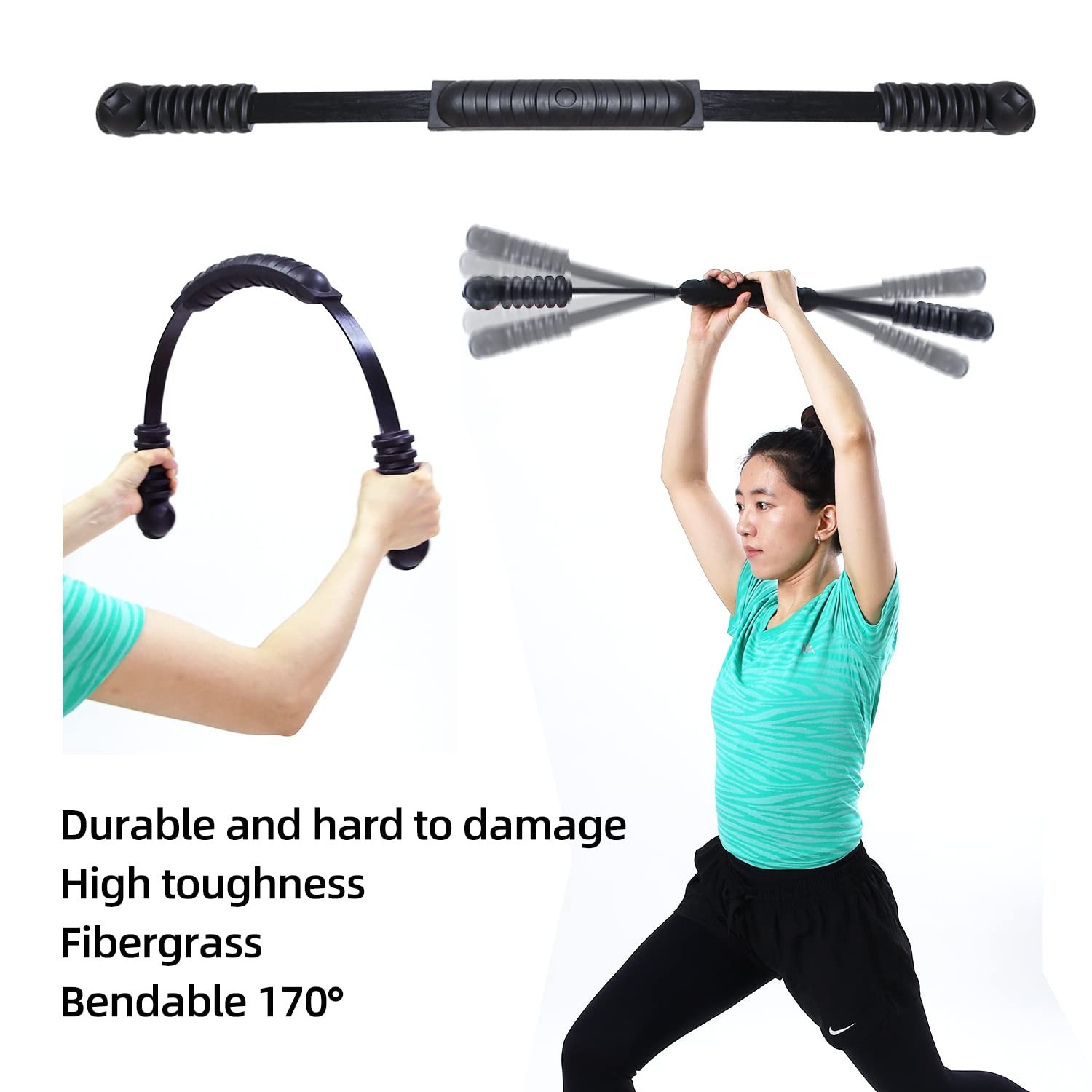 Elastic Fitness Stick Elastic Bar Body Exercise Bar Muscle Training for Exerc...
