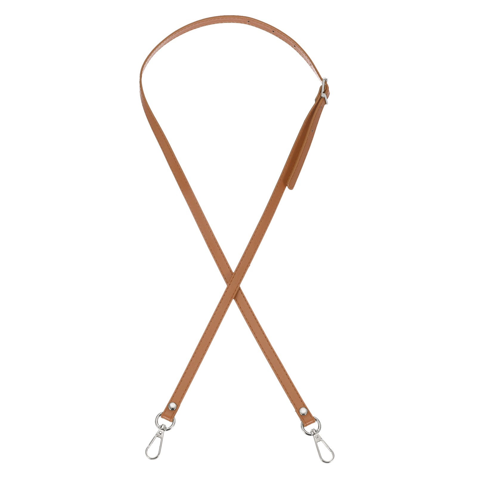 47" Adjustable PU Leather Purse Strap with Silver Hardware Earthy Yellow