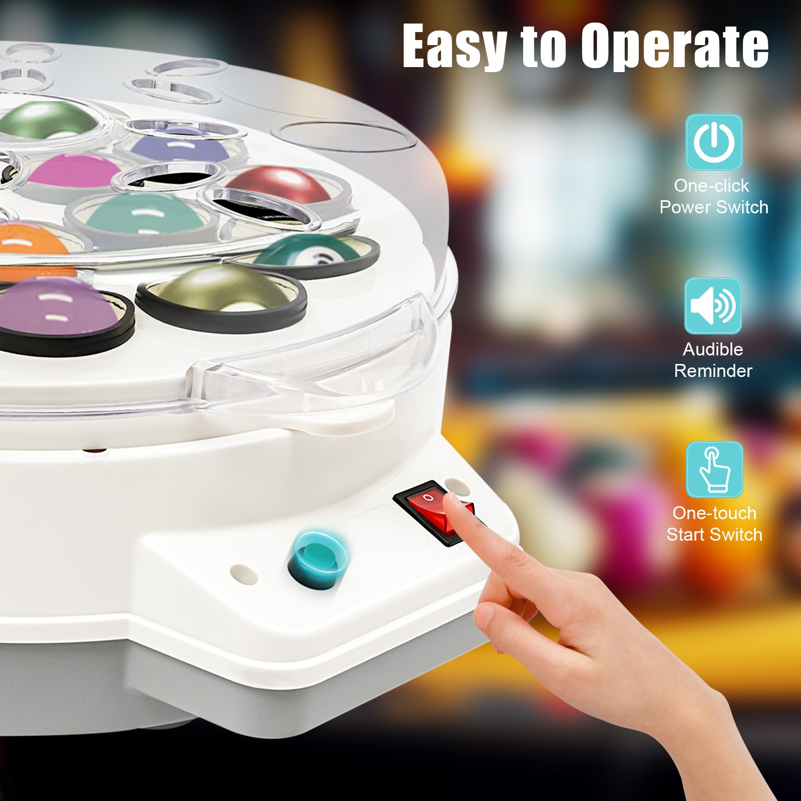 NEW Automatic Pool Balls Cleaner/Snooker Cleaner 16 Balls Billiard Ball Polisher