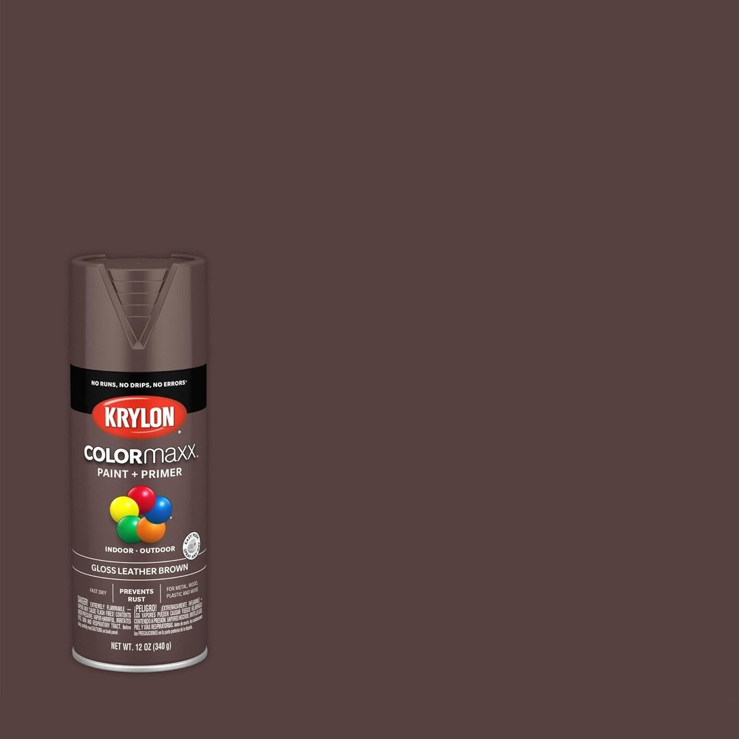 Gloss Leather Brown Spray Paint, 12 oz. - Quick Drying and Durable