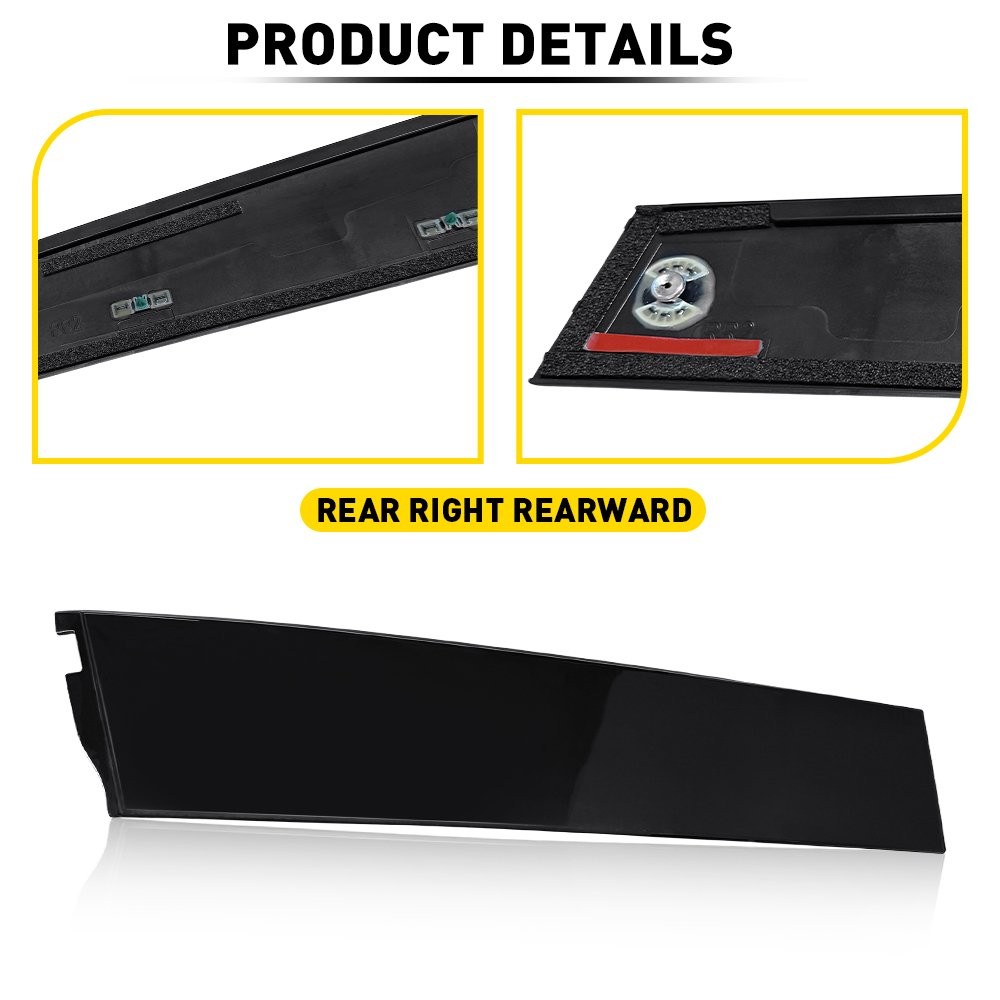 Rear Right RH B-Pillar Trim Molding Door Applique For 2015-18 GMC Yukon XL 1~10X