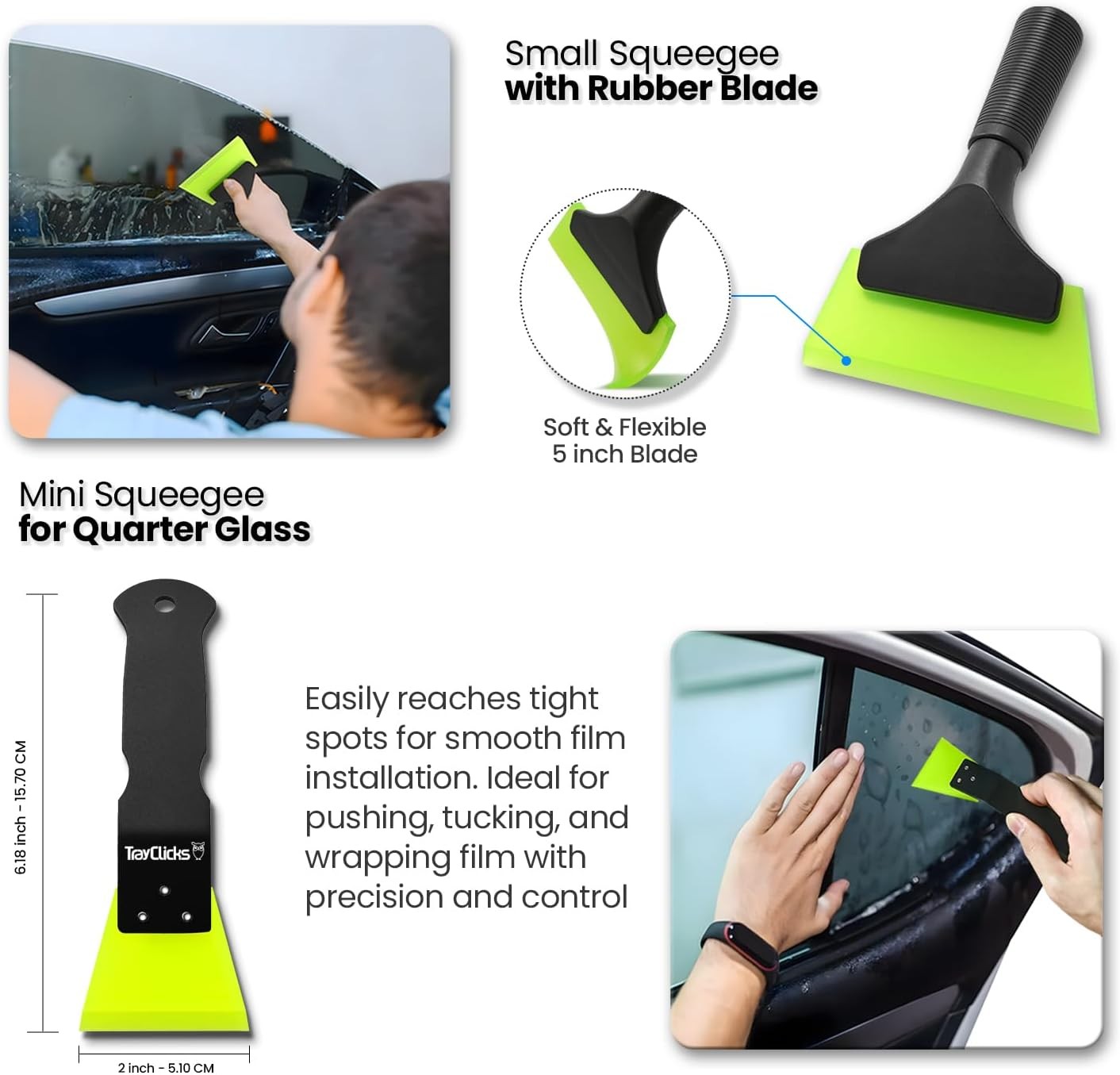 Film Installation Tool Window Tint Squeegee Bulldozer Scrubber