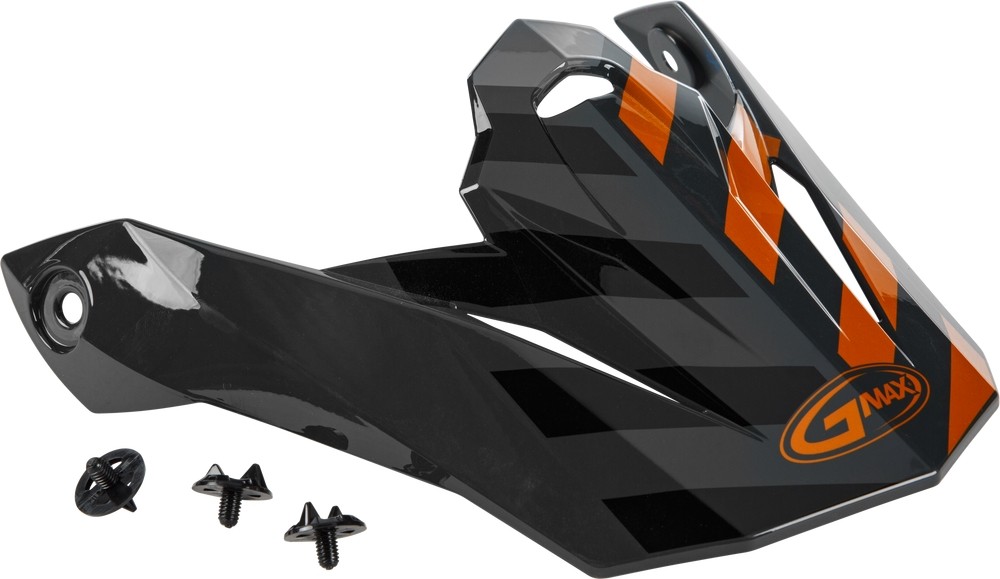 G-Max G086067 Visor with Screws for MX-86 Fame Helmets - Gray/Orange